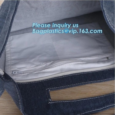 Bolso de la lona de la bolsa de asas resistente de la lona del bolso de la cremallera de la moda que hace compras con el bagplastics pac del bagease de la correa de las correas de los PP