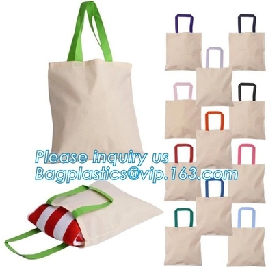 Bolso colorido con la manija de la PU, bolso solo Shou del sellado de oro del bolso de la lona de algodón de la publicidad que hace compras creativa de la lona de las mujeres