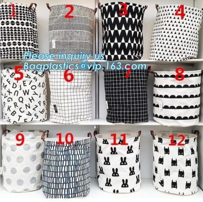 Cesta plegable colorida barata del almacenamiento de los juguetes del niño de la lona en venta, cesta del almacenamiento del cubo del lavadero de la tela de la lona con la torsión C