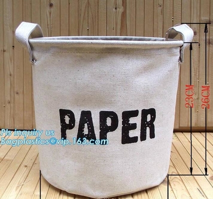 Cesta de escritorio del almacenamiento de la lona, algodón con mejores ventas del viento de la marina de guerra y bagease de escritorio de la cesta del almacenamiento de la caja de almacenamiento de lino de la ruina