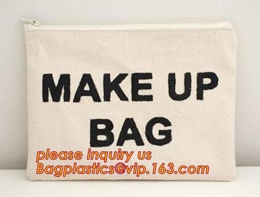 bolso cosmético para las mujeres, bolso cosmético del tapiz del eco de los bolsos del algodón de las misceláneas del yute de lino amistoso de la cesta del algodón orgánico suave