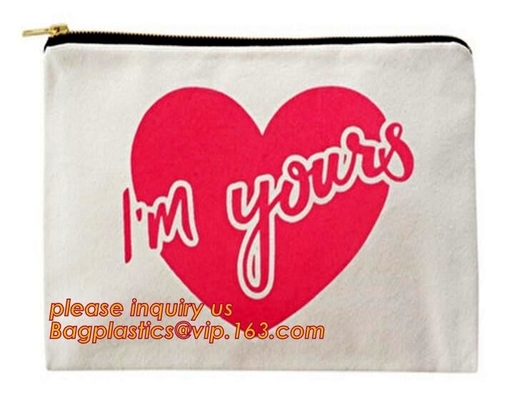 La pequeña pequeña lona de algodón del uso que embala compone el bolso, diseño de encargo de la fábrica que el algodón orgánico personalizado compone bagease del bolso