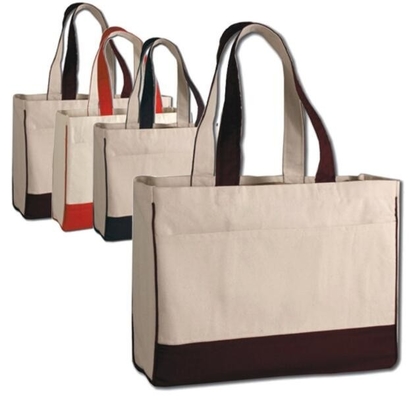 Bolso al por mayor del algodón de Tote Fashion Ladies Hand Canvas de la manija, bolso del algodón de la moda que hace compras de la lona de la manija larga simple del totalizador