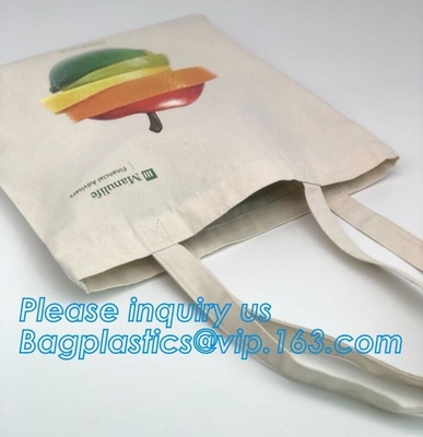 La bolsa de asas larga coloreada diseño general del bolso de la lona de la manija del bolso del algodón, produce compras vegetales grises del algodón de la manija reutilizable