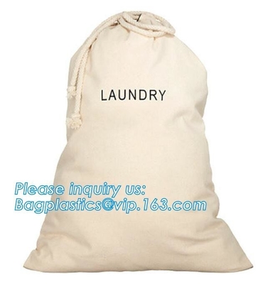 Bolso diario reciclable de moda de encargo del lavado del lavadero del algodón del uso, bagea impreso grande del bagplastics del bolso del lavadero del hotel del algodón