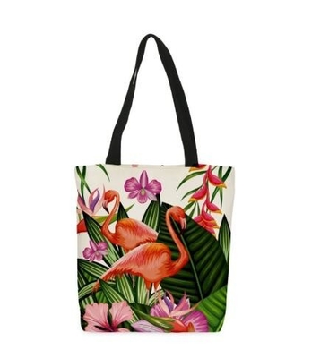 venta al por mayor promocional 100%, totalizador orgánico de la bolsa de asas de la lona de algodón de la impresión de encargo del bolso de la lona de la manija del algodón de la lona amistosa de Eco
