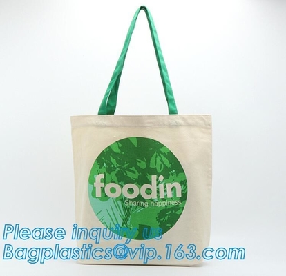 La bolsa de asas fuerte reutilizable con su bolso de la manija de las compras del algodón del logotipo, lazo blanqueado ha de la lona 12oz de la muestra libre del algodón