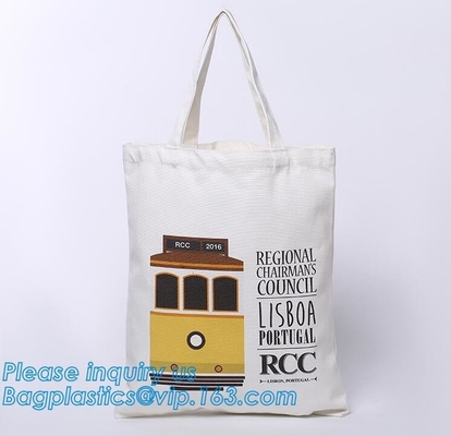 bolso del algodón, material de algodón y bolso manejado del algodón del estilo, bolso de compras del totalizador de la manija del algodón con el paquete del bagease de la impresión del logotipo