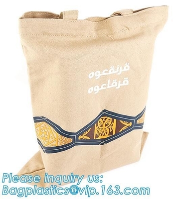 El lazo promocional de la lona de algodón pequeño recicla el bolso/las bolsas de empaquetado, algodón 100% de Logo Natural Cloth Small Drawstri