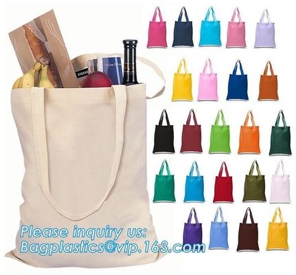 Algodón nupcial manejado de cuero Tote Bag, del partido del oro lona 100% de la manija del llano del logotipo del OEM del algodón Tote Bag, logotipo de encargo Ca de la impresión