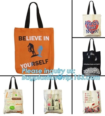 Algodón nupcial manejado de cuero Tote Bag, del partido del oro lona 100% de la manija del llano del logotipo del OEM del algodón Tote Bag, logotipo de encargo Ca de la impresión