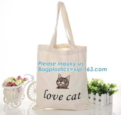 Manija larga comercial justa de la bolsa de asas de la lona de algodón del calicó, lona de algodón Tote Bag con el bolsillo adicional 2 afuera para el uso del día