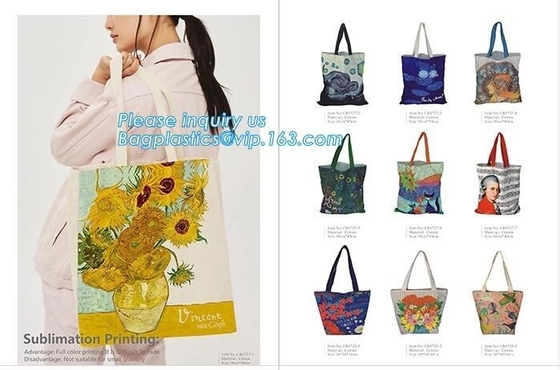 El algodón manejado natural Tote Bag For Packaging de la muselina, manejó el bolso del algodón de las compras del estilo, bagease de encargo del bolso del algodón del eco