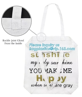 imprimiendo el bolso del algodón de la bolsa de asas de la manija de la lona de algodón del bolso de la lona de la criada, el algodón reutilizable Tote Shopping Bag Grocery Shoulder puede