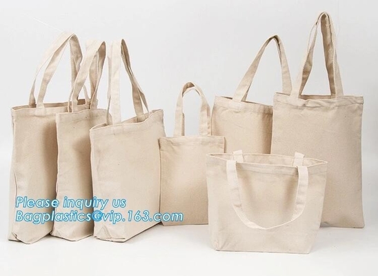La bolsa de asas de compras del bolso de la manija del algodón con la impresión de encargo, enceró canva en blanco orgánico estándar del algodón de la manija de la cuerda del tamaño 12oz