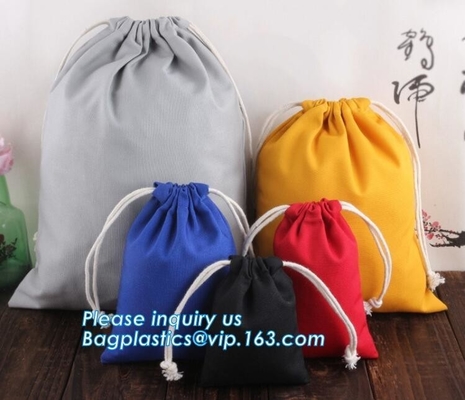 La bolsa blanca estupenda de encargo modificada para requisitos particulares de la muselina del tamaño personaliza el bolso de lazo de encargo del algodón del LOGOTIPO, drenaje durable de la lona de algodón