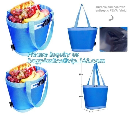 las 16 latas promocionales aislaron el bolso congelable para los bolsos del viaje de la playa que acampaban, bagplast de la bolsa de asas de un almuerzo al aire libre más fresco de la comida campestre