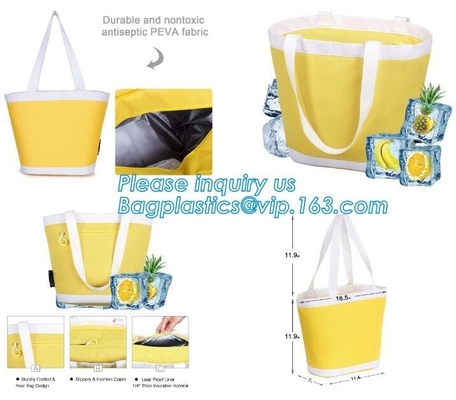 las 16 latas promocionales aislaron el bolso congelable para los bolsos del viaje de la playa que acampaban, bagplast de la bolsa de asas de un almuerzo al aire libre más fresco de la comida campestre