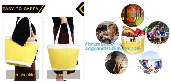 las 16 latas promocionales aislaron el bolso congelable para los bolsos del viaje de la playa que acampaban, bagplast de la bolsa de asas de un almuerzo al aire libre más fresco de la comida campestre