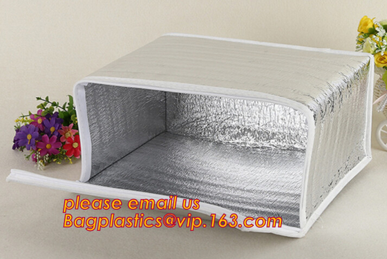 la bolsa de asas del refrigerador del poliéster del aislamiento térmico 600D, un bagease más fresco pac del bolso del hombro del aislamiento térmico del frío del papel de aluminio