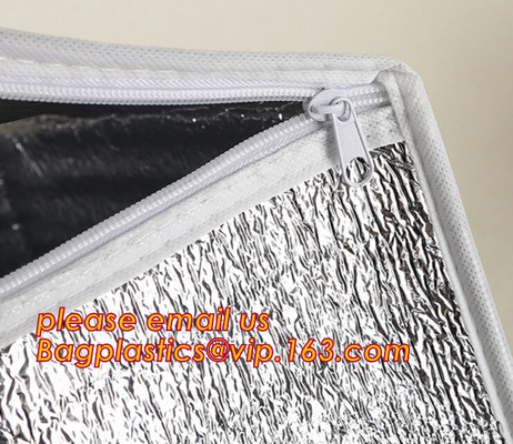 la bolsa de asas del refrigerador del poliéster del aislamiento térmico 600D, un bagease más fresco pac del bolso del hombro del aislamiento térmico del frío del papel de aluminio