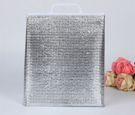 portador de la manija, bolso para el mercado japonés, bolso termal f del almuerzo del papel de aluminio de la comida del aislamiento térmico del aislamiento del refrigerador del almuerzo