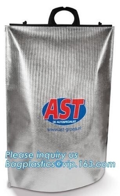 bolsos más frescos del paño del aislamiento de la bolsa de hielo del almuerzo del bolso de la fiambrera del bolso de la bolsa de hielo para llevar de la capacidad grande, productos promocionales arriba