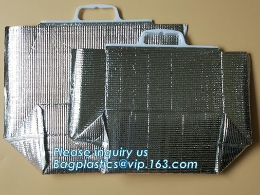 bolso refrigerado de fresco-custodia de reciclaje de encargo del almuerzo del aislamiento de la protección del medio ambiente, Ins promocional del poliéster 420D