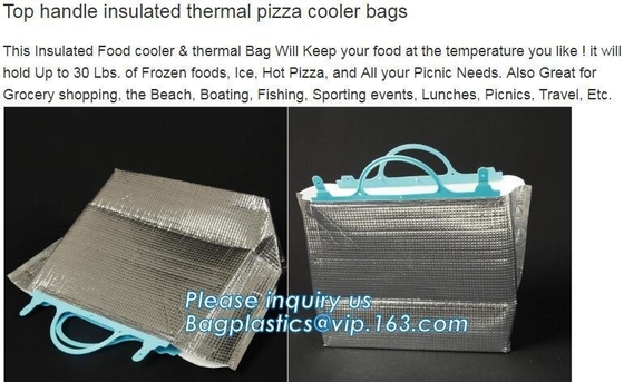El bolso portátil del refrigerador del bolso del almuerzo del aislamiento térmico aisló el bolso aislado de la comida campestre de la capacidad grande, PA hermético termal del hielo