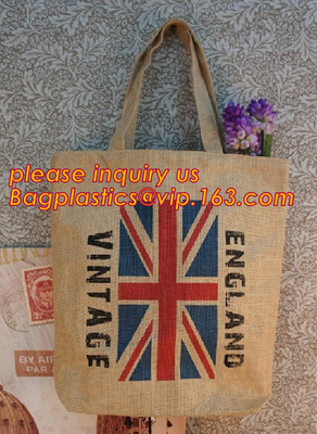 Barato natural recicle a Carry Jute Shopping Bags Manufacturer plegable, bolso minúsculo respetuoso del medio ambiente del regalo del yute, modifican el bolso del yute para requisitos particulares