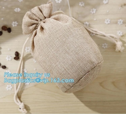 Bolso de empaquetado barato de encargo de la bolsa del yute de la arpillera del lazo del regalo del favor que se casa, bolso de compras de la arpillera del bolso del yute del lazo nuevo s