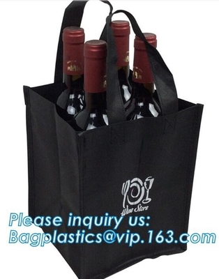 Recicle el artículo dos embotella el bolso no tejido del vino, modificó los bolsos de alta calidad de la botella para requisitos particulares de vino de la tela no tejida, bagease, pac