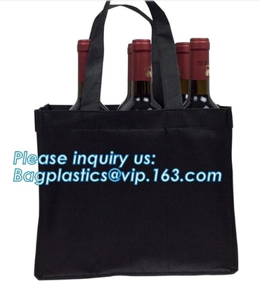 Recicle el artículo dos embotella el bolso no tejido del vino, modificó los bolsos de alta calidad de la botella para requisitos particulares de vino de la tela no tejida, bagease, pac
