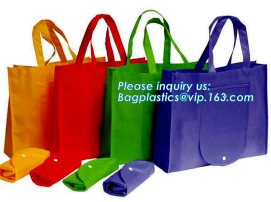 Las compras plegables de encargo no tejidas de Wholesale Promotional Cheap del fabricante de los bolsos reciclan el bolso no tejido de los PP, bagplastics,