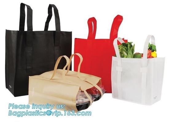 El oro metálico reciclado venta caliente laminó el bolso no tejido, bolso no tejido de encargo del logotipo del pequeño paquete negro, bagease, paquete del pac