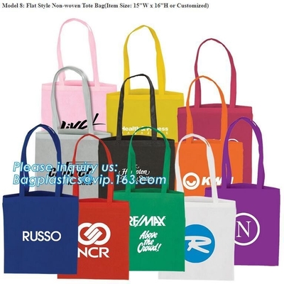La muestra libre el 100% d biodegradable cortó los bolsos no tejidos, nueva moda promocional Tote Non Woven Bag, bolsos del algodón de la lona, dracmas