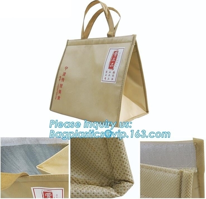 La bolsa de asas que hacía compras de impresión de encargo promocional PP laminó el bolso no no tejido plegable de la manija, nilón que hacía compras promocional