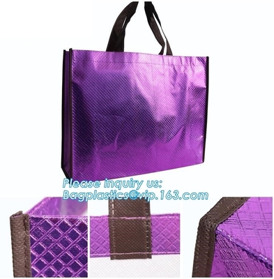 Haciendo compras imprimiendo el bolso plegable aislado tela, la bolsa de asas no tejida de encargo del bolso de los pp, al por mayor vista los vagos no tejidos del almacenamiento