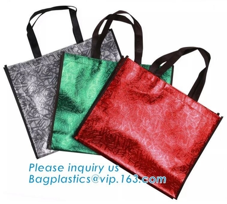 Bolsos de compras no tejidos reutilizables plegables de encargo del murah del bolso del plegamiento, bolso no tejido de Recycelable llevar el bolso que hace compras