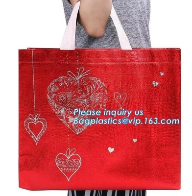 La aduana china de los proveedores imprimió el bolso no tejido portátil de la mano que hacía compras con el logotipo de la impresión, biodegradable del 100% laminado no