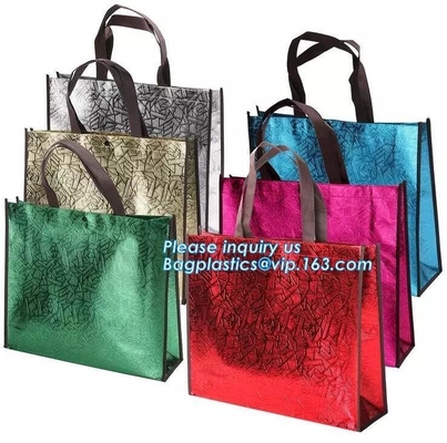 Bolso que hace compras no tejido modificado para requisitos particulares barato promocional de Eco del totalizador plegable de la tela, bolsos no tejidos reciclables de los PP, bagplastics
