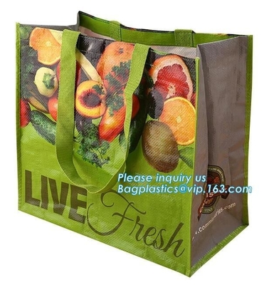 El bolso que hace compras plegable reutilizable promocional no tejido plegable de encargo del bolso, totalizador que hace compras de encargo recicla polypropy reutilizable