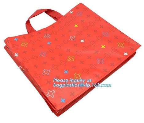 El bolso que hace compras plegable reutilizable promocional no tejido plegable de encargo del bolso, totalizador que hace compras de encargo recicla polypropy reutilizable