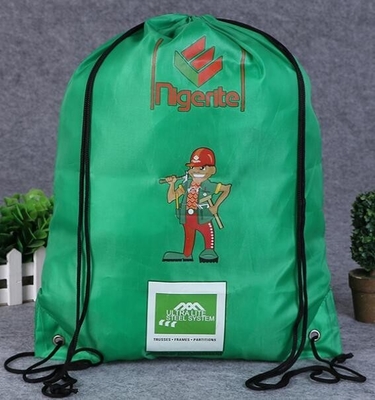 Los pescados plegables amistosos reutilizables portátiles promocionales del poliéster de Eco del tamaño estándar forman las compras Tote Bags With Handle