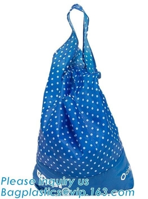 Bolso de lazo de nylon impreso de encargo promocional al por mayor del poliéster, bolso de lazo del algodón de la lona de la promoción, M impermeable