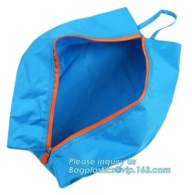 Bolso de nylon plegable de encargo modificado para requisitos particulares privado del regalo de las compras del tendero del salón, bolsillo plegable de la manija del poliéster que dobla Nyl