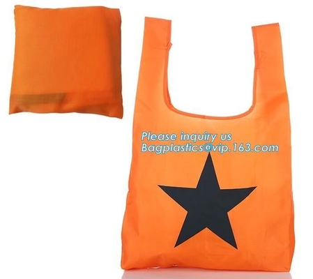 Bolso de lazo de nylon promocional del poliéster 190T del regalo de encargo 210D 420D pequeño, compras plegables del poliéster reutilizable