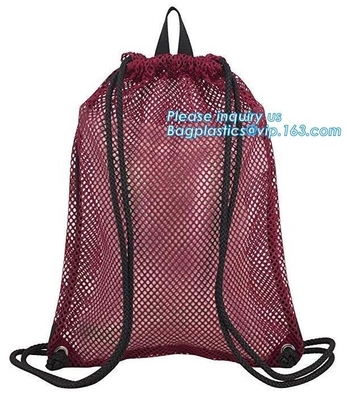 los niños de la mochila del lazo enredan la mochila neta del regalo de la malla del fabricante de la mochila, mochila de ciclo al aire libre del lazo del poliéster