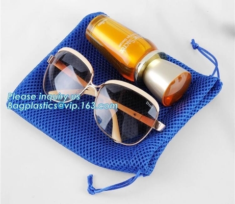 Tipo material de Softback de la malla de la visión clara y el acampar caminando la mochila del deporte del uso, deportes Mesh Bag Drawstring Backpack para el Soc