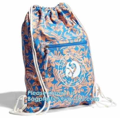 420D de moda Logo Polyester Drawstring Bag de encargo, modificó bagease no tejido actualizado del bolso para requisitos particulares de lazo del totalizador del poliéster